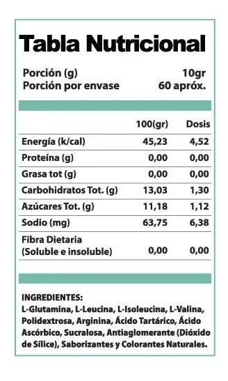 Amino BCAA Winkler 600 Grs. | 60 Servicios | Rendimiento y Recuperación