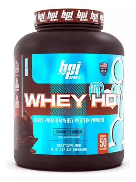 WHEY HD BPI Sports | 4.2 lb | 25 g de Proteína | Recuperación y Masa Muscular