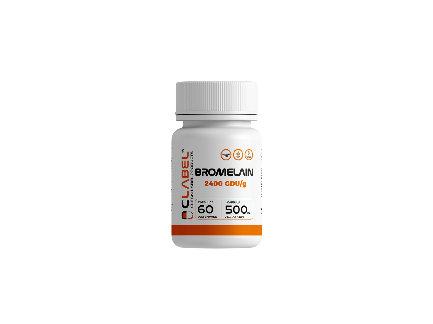 Bromelaína 2400 GDU/g – Clean Label | 60 Cápsulas | Antiinflamatorio Natural y Digestivo