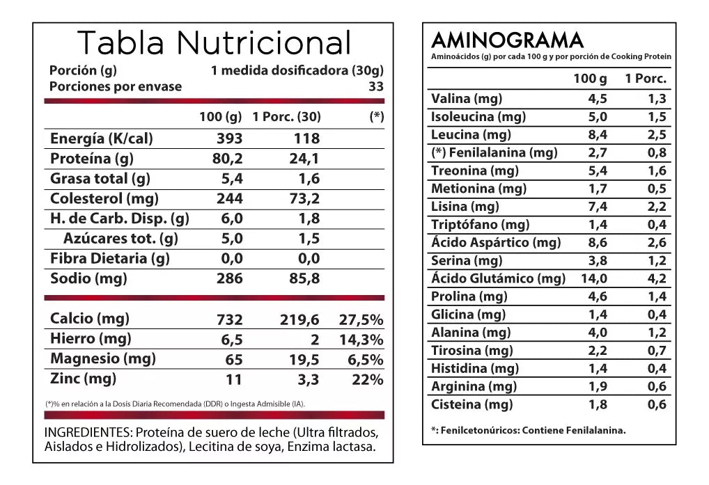 Proteína Cooking Whey Protein 1,28 kg – Revitta Wellness | 43 Servicios | Sin Saborizantes ni Azúcar | Ideal para Cocinar