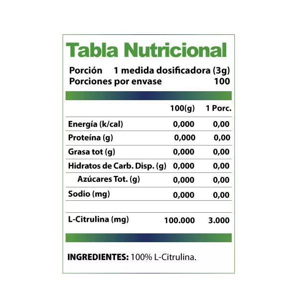 L-Citrulina 300 grs. Winkler Nutrition | 100 Porciones | Energía y Rendimiento
