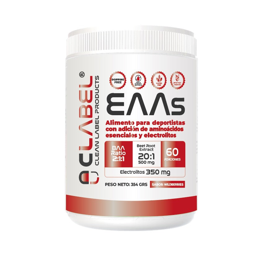 Aminoácidos EAAS Clean Label 354 grs. | 60 Porciones | Con extracto de Betarraga y Electrolitos
