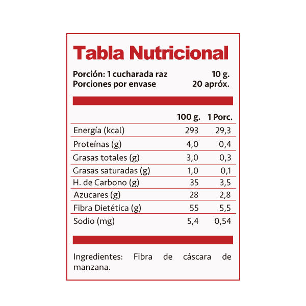 Fibra de Manzana 200g – Winkler Nutrition | Mejora tu Digestión
