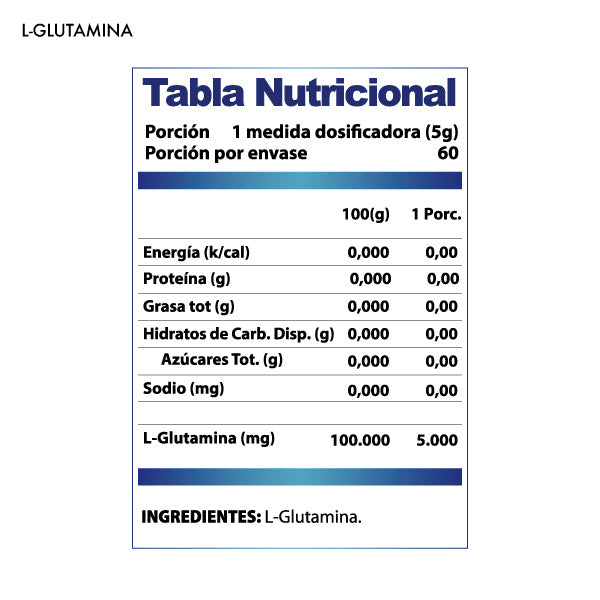 L-Glutamina 300g Winkler Nutrition | 60 Porciones | Recuperación y Defensa
