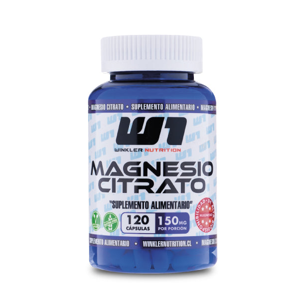 Magnesio Citrato – Winkler Nutrition | 120 cápsulas | 60 porciones | Energía y Bienestar