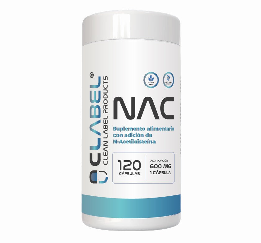 NAC (N-Acetilcisteína) Clean Label | 120 Cápsulas | Potencia tu Bienestar naturalmente