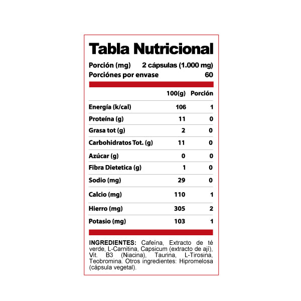 Lipo Kill Mujer | 120 Cápsulas | 60 Porciones | Termogénico