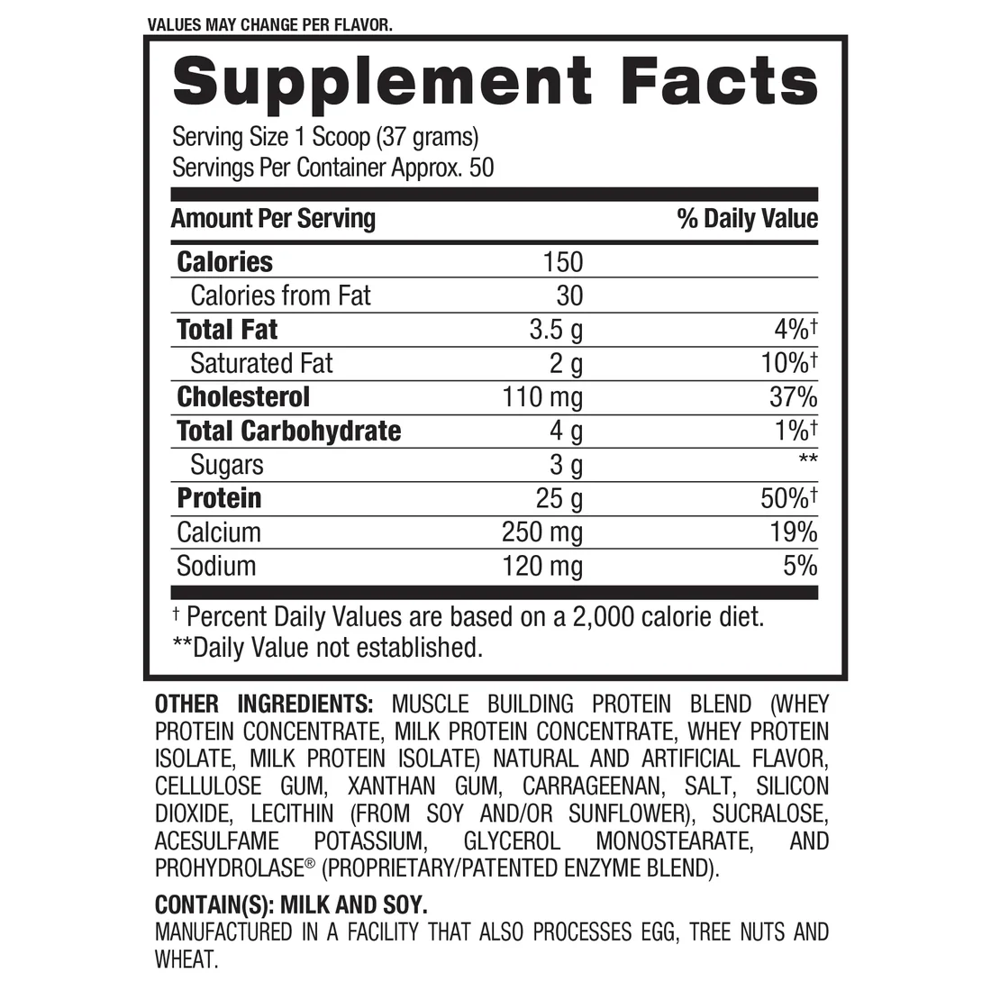 WHEY HD BPI Sports | 4.2 lb | 25 g de Proteína | Recuperación y Masa Muscular