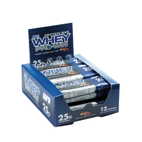 Pack 12 Barritas Whey Pro Win Protein Bar 60 g Winkler Nutrition | 25 g Proteína | Sin Azúcar y Keto