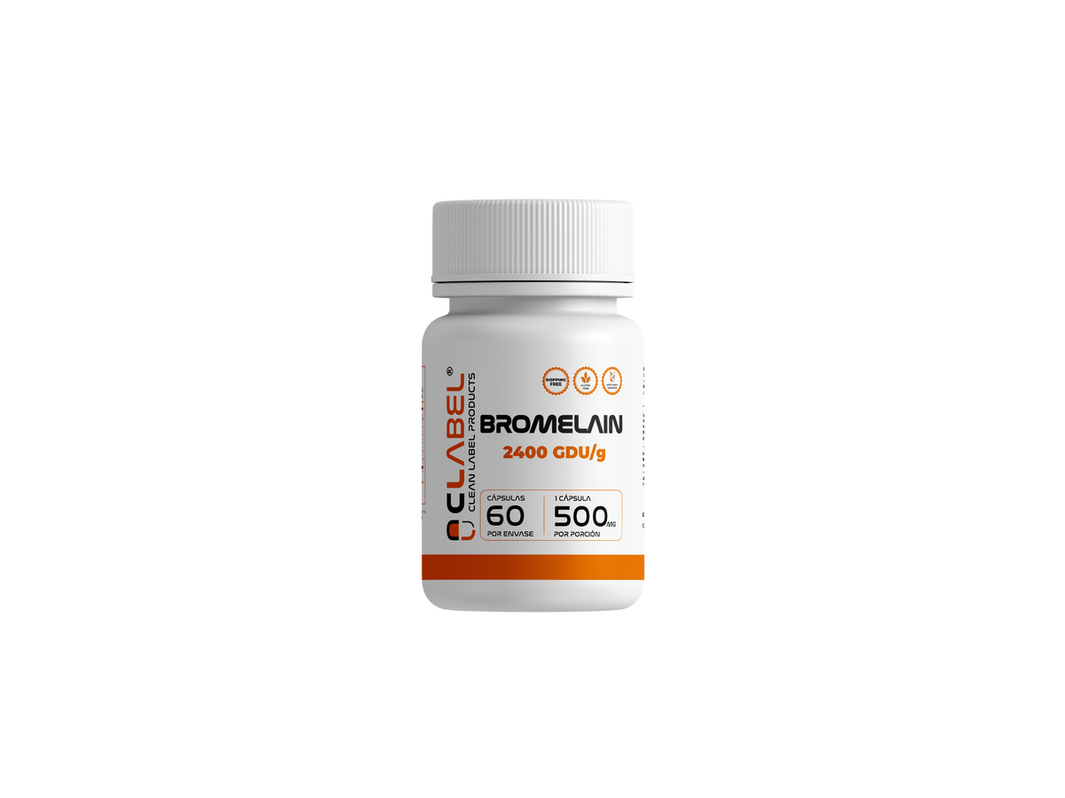 Bromelaína Clean Label  | 60 Cápsulas | Enzima Digestiva en Cápsulas