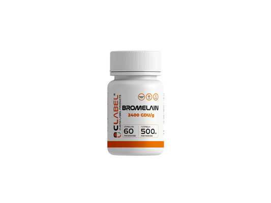 Bromelaína 2400 GDU/g – Clean Label | 60 Cápsulas | Antiinflamatorio Natural y Digestivo