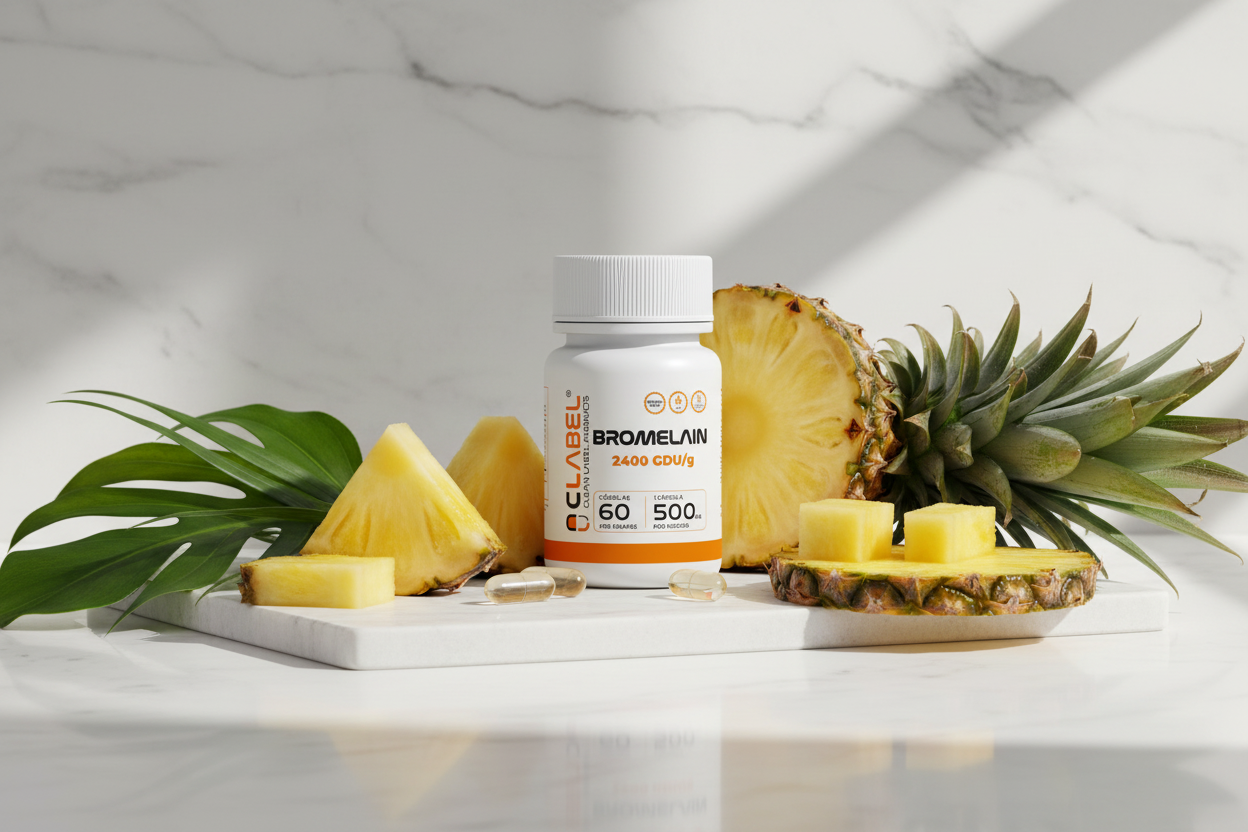 Bromelaína Clean Label  | 60 Cápsulas | Enzima Digestiva en Cápsulas