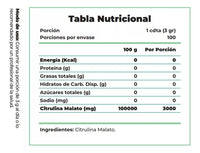 Citrulina Malato Clean Label 300g | 100 Porciones | Circulación y Entrenamiento