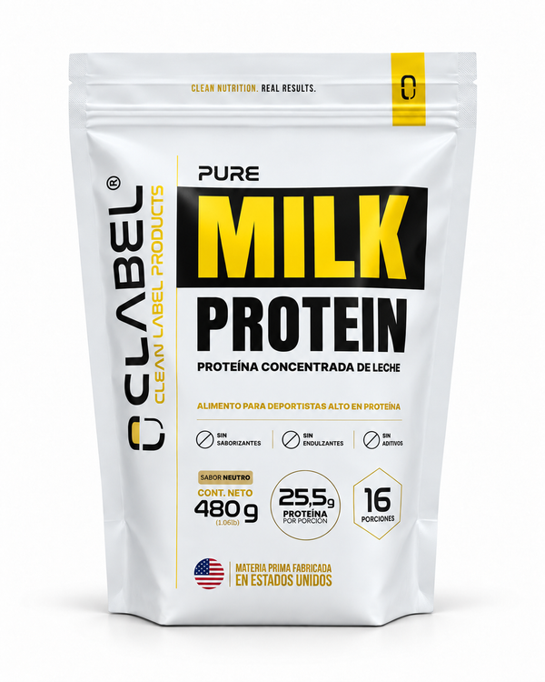 Pure Milk Protein Doypack 480 g Clean Label | 25,5 g de Proteína | 16 Porciones
