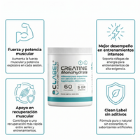 Creatina Monohidrato Clean Label 300g - 60 porciones - REfuel Chile-Beneficios