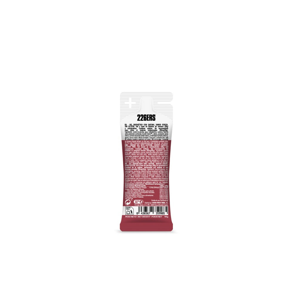 High Energy Gel XS 45 g Cherry | Gel Energético con Cafeína | 226ERS