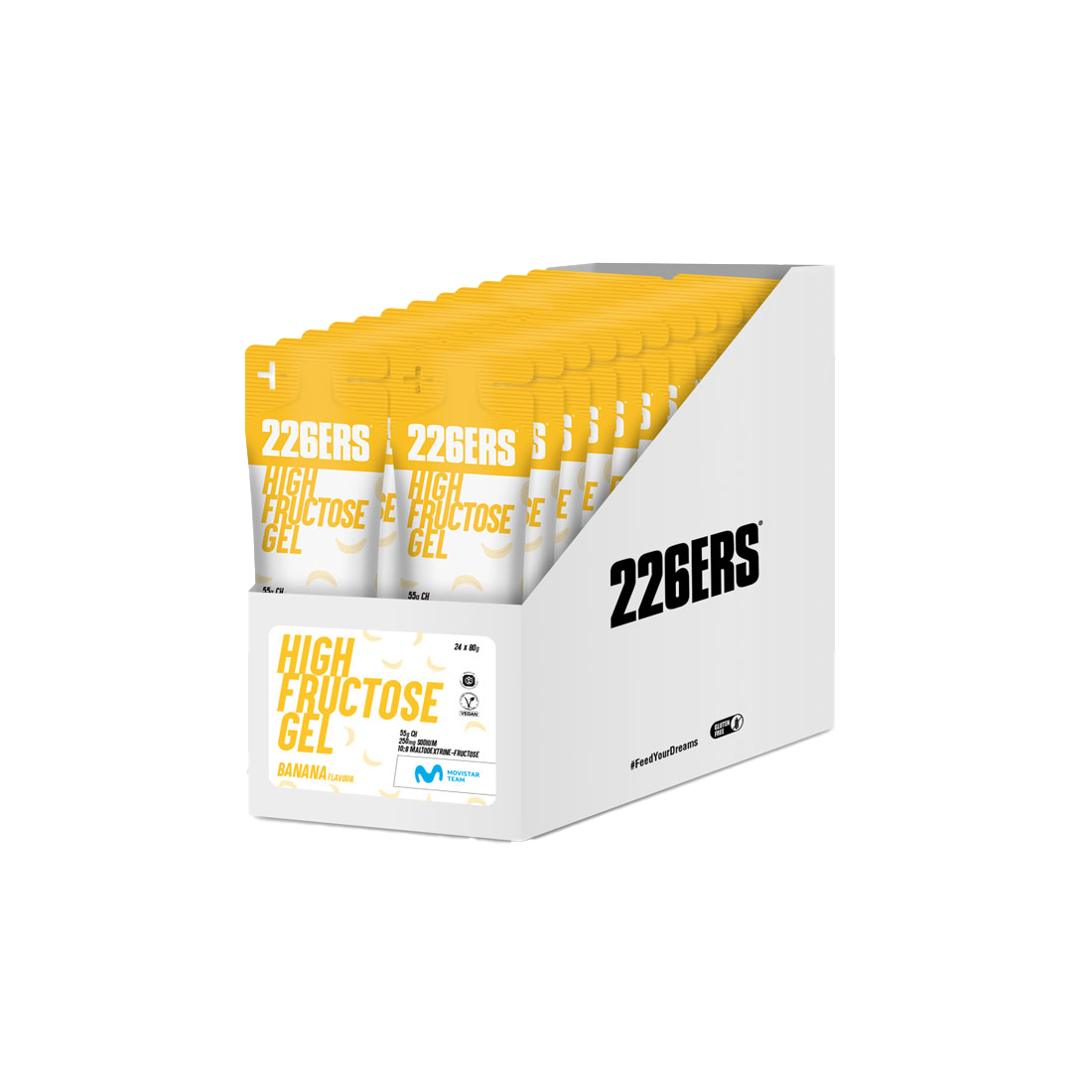 High Fructose Gel 226ERS | 55 g Carbohidratos | 250 mg Sodio | Energía Máxima en Esfuerzos Prolongados | PLATANO