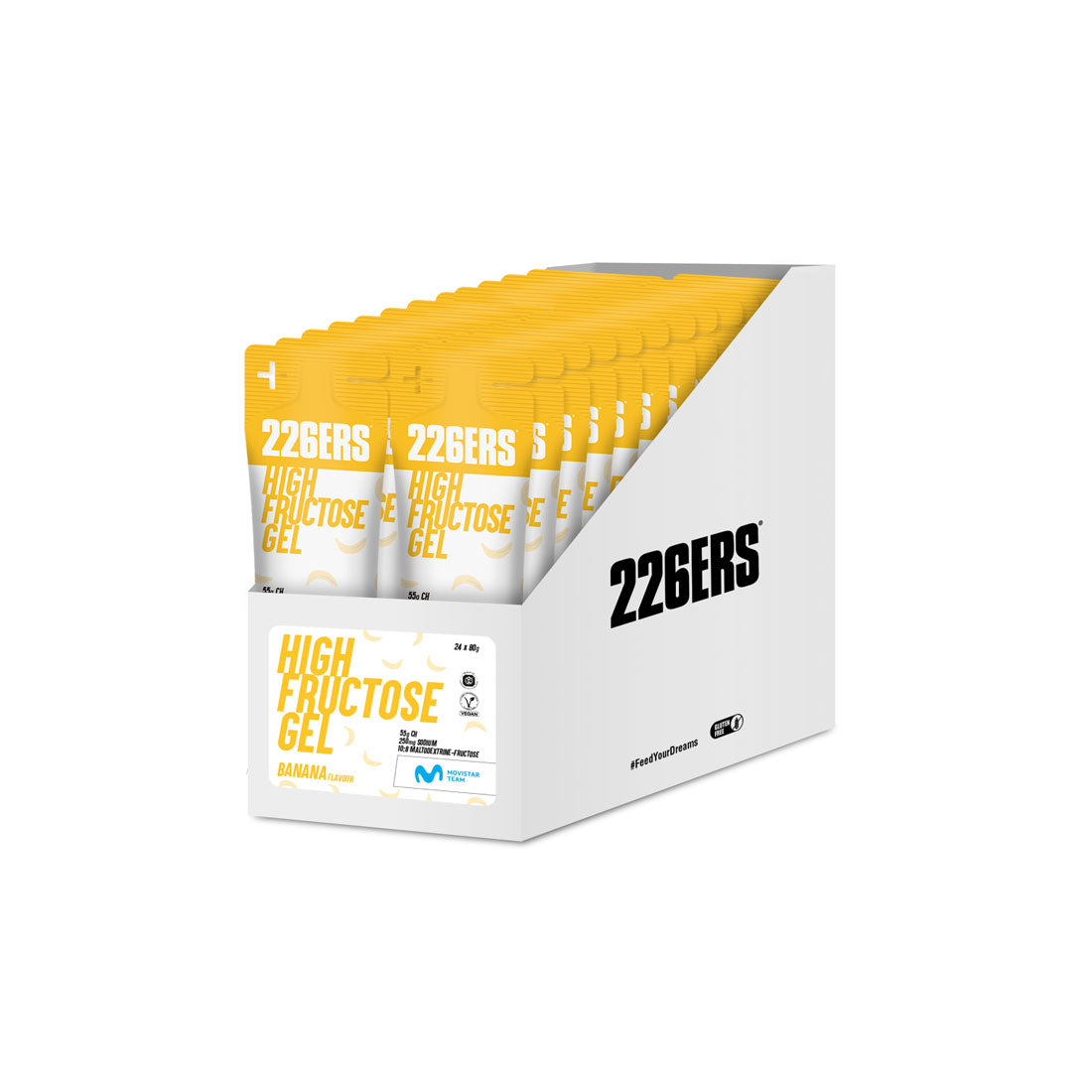 High Fructose Gel 226ERS | 55 g Carbohidratos | 250 mg Sodio | Energía Máxima en Esfuerzos Prolongados | PLATANO