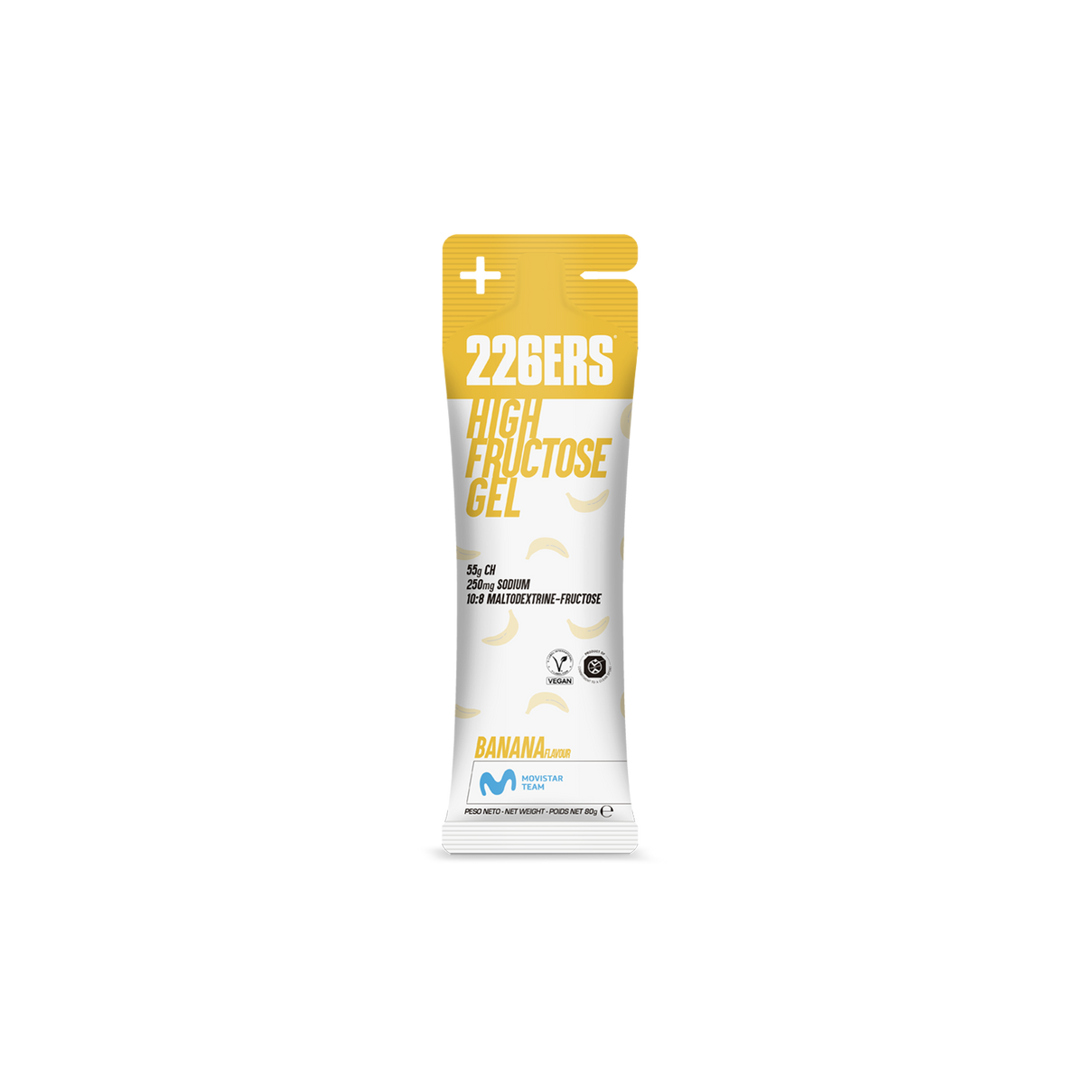 High Fructose Gel 226ERS Banana | 55 g Carbohidratos | 250 mg Sodio | Energía Máxima en Esfuerzos Prolongados | PLATANO
