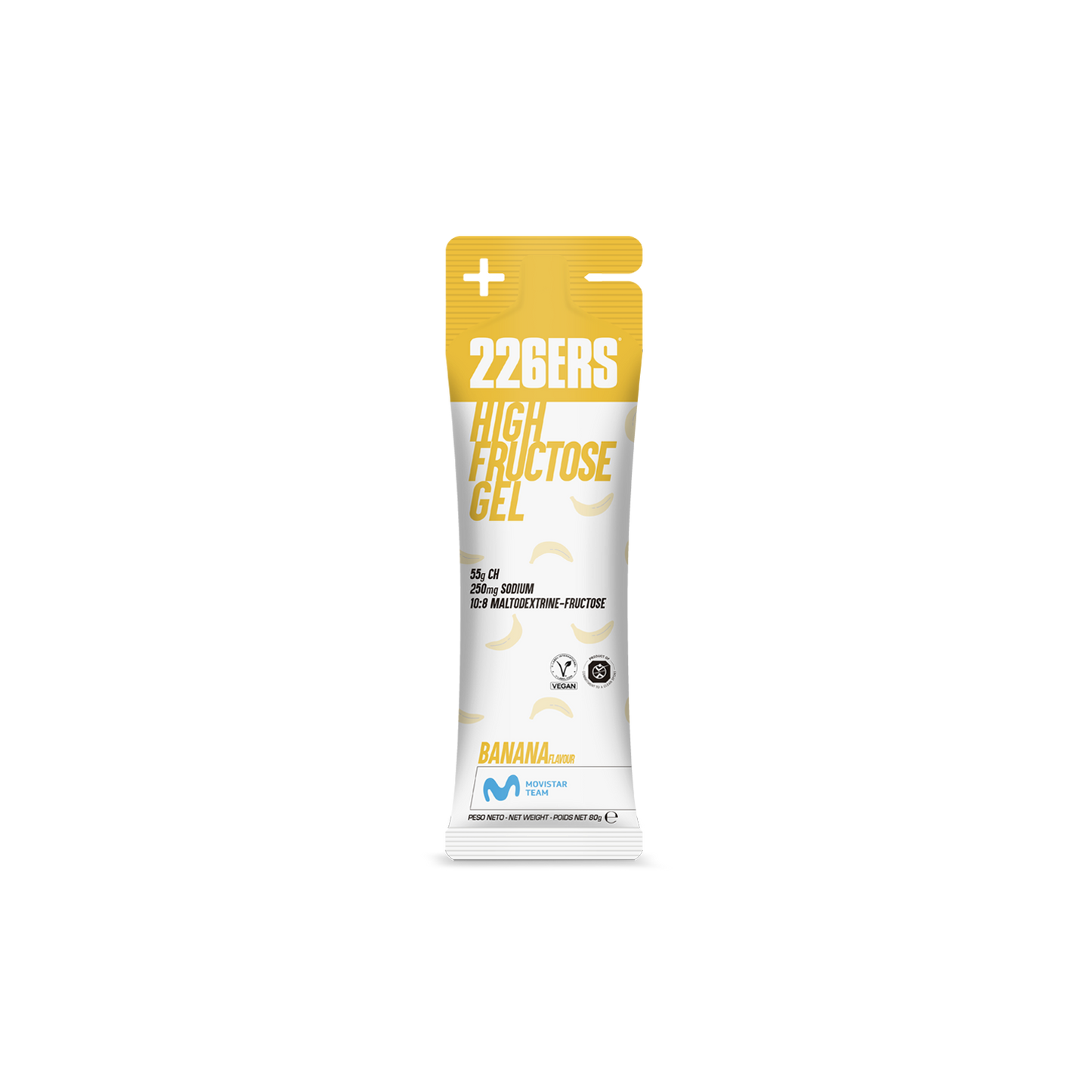 High Fructose Gel 226ERS | 55 g Carbohidratos | 250 mg Sodio | Energía Máxima en Esfuerzos Prolongados | PLATANO