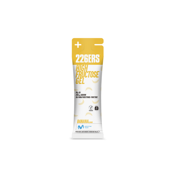 High Fructose Gel 226ERS Banana | 55 g Carbohidratos | 250 mg Sodio | Energía Máxima en Esfuerzos Prolongados | PLATANO