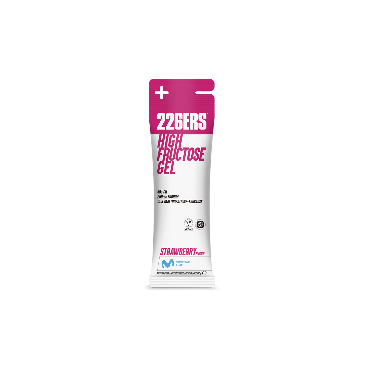 High Fructose Gel 226ERS Frutilla | 55 g Carbohidratos | 250 mg Sodio | Energía Máxima en Esfuerzos Prolongados | FRUTILLA