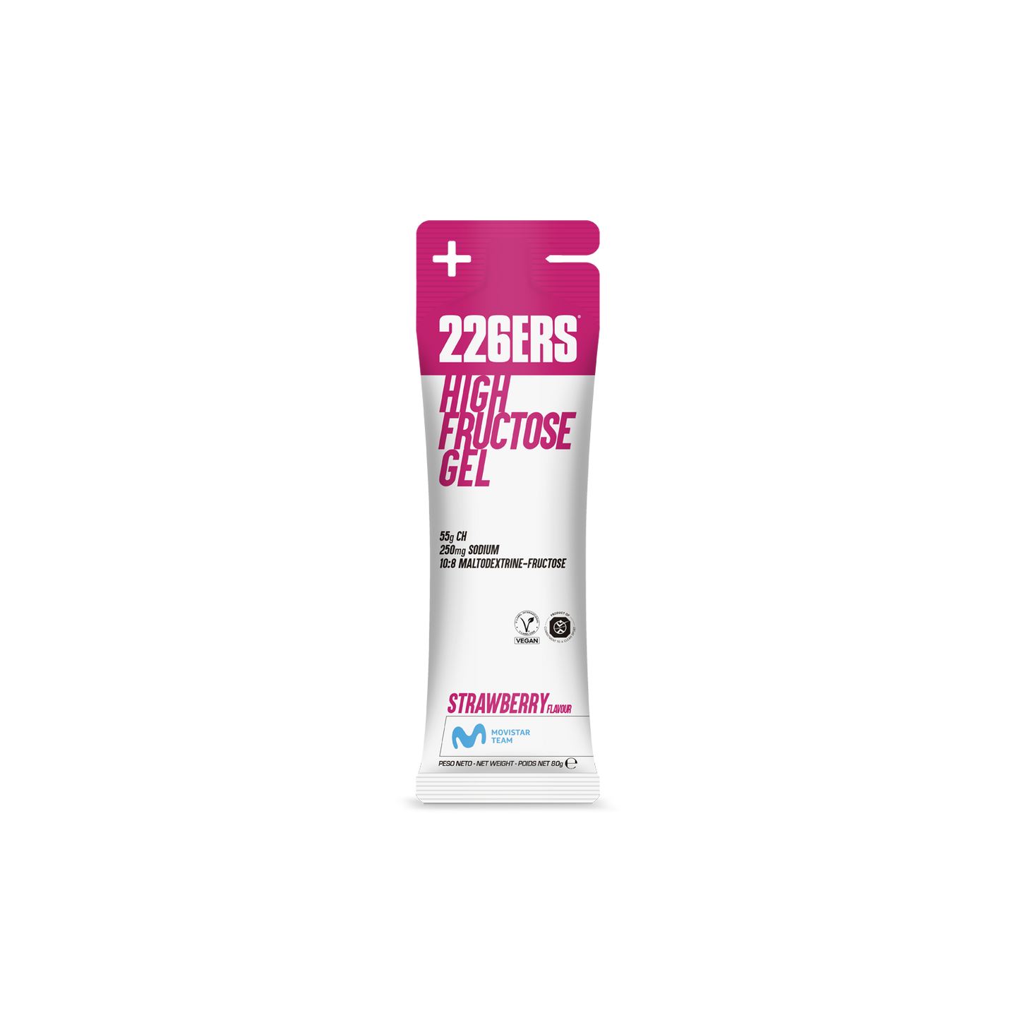 High Fructose Gel 226ERS | 55 g Carbohidratos | 250 mg Sodio | Energía Máxima en Esfuerzos Prolongados | FRUTILLA