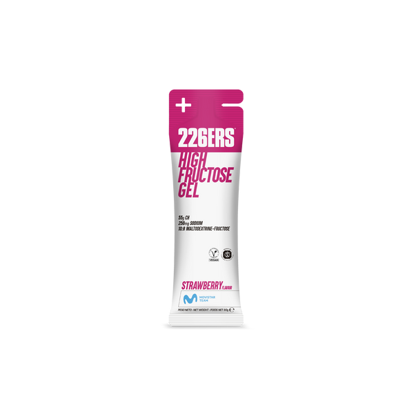 High Fructose Gel 226ERS Frutilla | 55 g Carbohidratos | 250 mg Sodio | Energía Máxima en Esfuerzos Prolongados | FRUTILLA