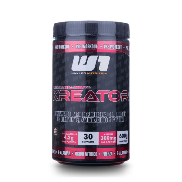 Pre entreno Kreator 600 grs. | Winkler Nutrition | 30 Porciones | Fuerza, Potencia y Energía