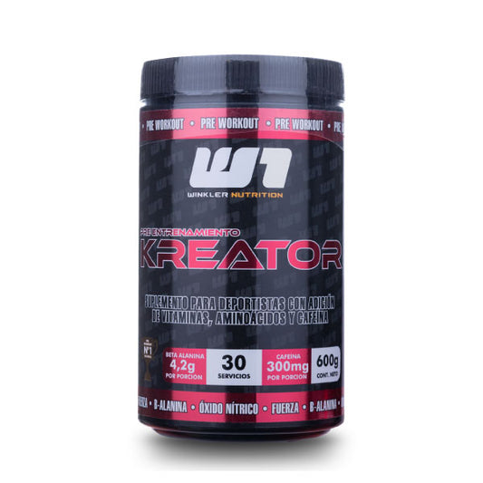 Pre entreno Kreator Winkler Nutrition 600 grs. | 30 Servicios | Fuerza, Potencia y Energía al Máximo