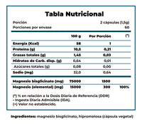Magnesio Bisglicinato Clean Label | 60 Porciones |Alta Biodisponibilidad