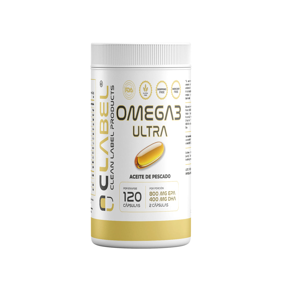 Omega 3 Clean Label 120 cápsulas