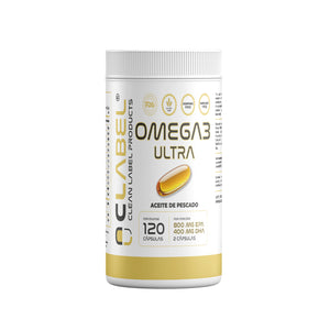 Omega 3 Clean Label | Alta Concentración de EPA y DHA | 120 Cápsulas