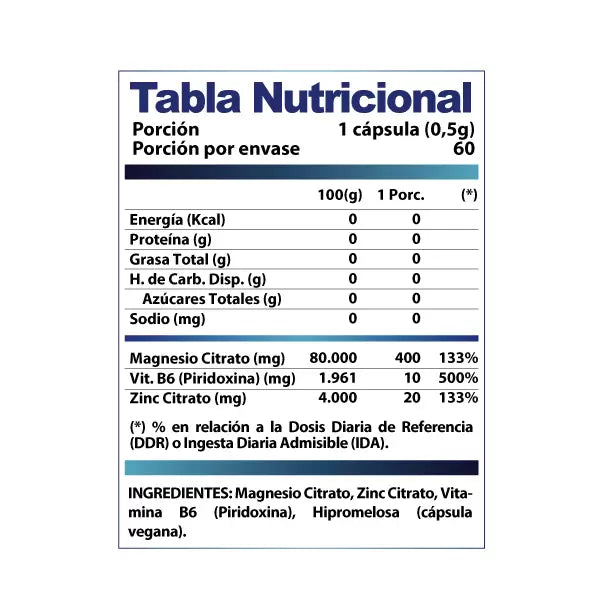 ZMA +B6 – Winkler Nutrition | 60 Cápsulas | 60 Porciones | Recuperación y Rendimiento