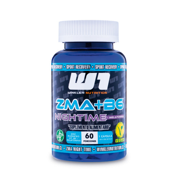 ZMA Nightime +B6 + Melatonina – Winkler Nutrition | 60 Cápsulas | 60 Porciones | Descanso Profundo